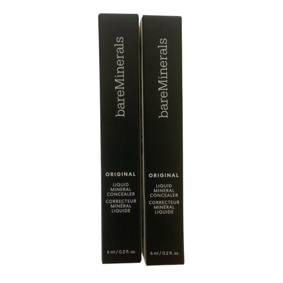 BareMinerals Original Liquid Mineral Concealer Lot of 2 Light/Med 2.5W 2189 6ml - Picture 1 of 6